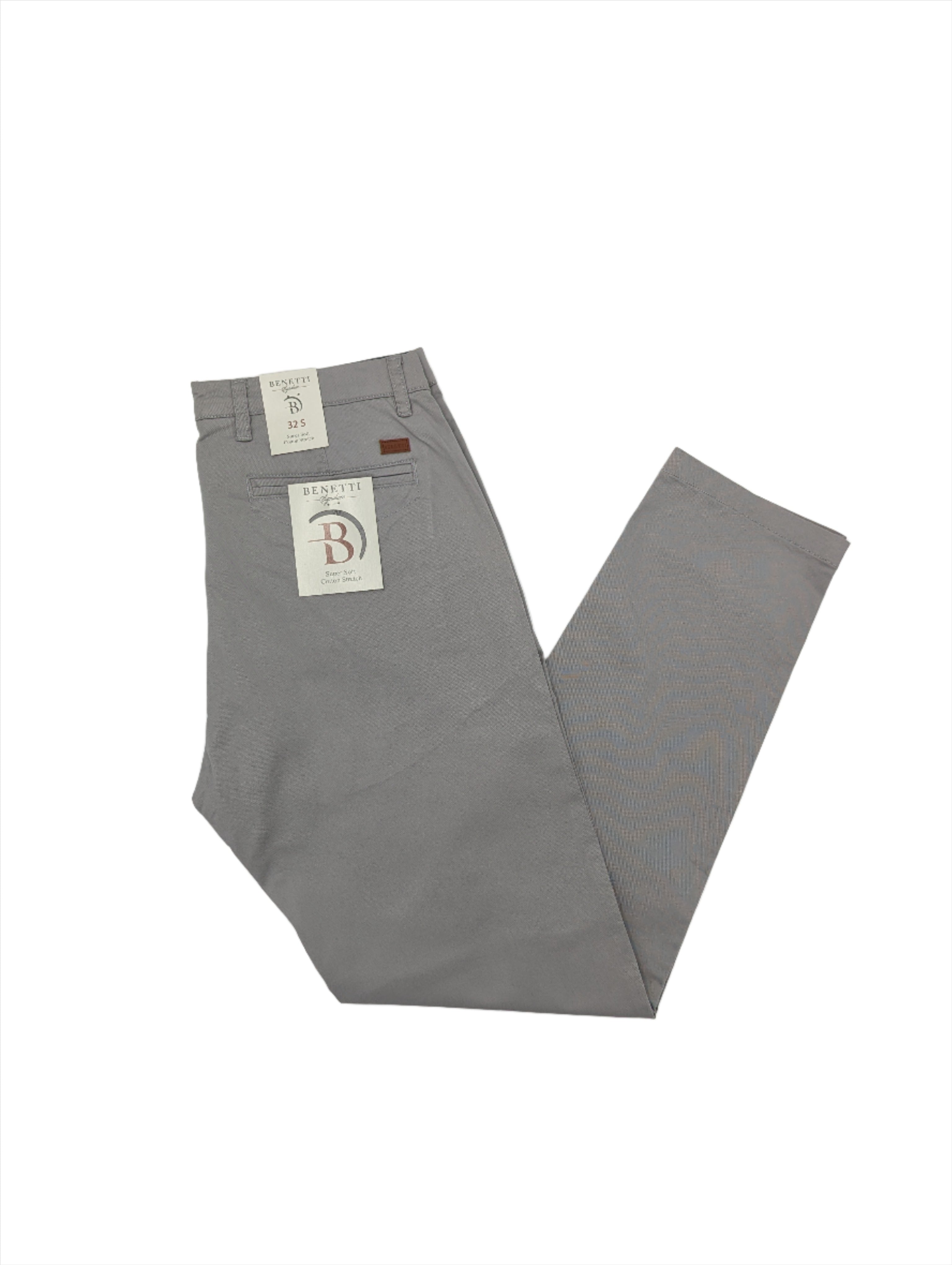 BENETTI Trent Silver Straight Cut Chino SILVER front view