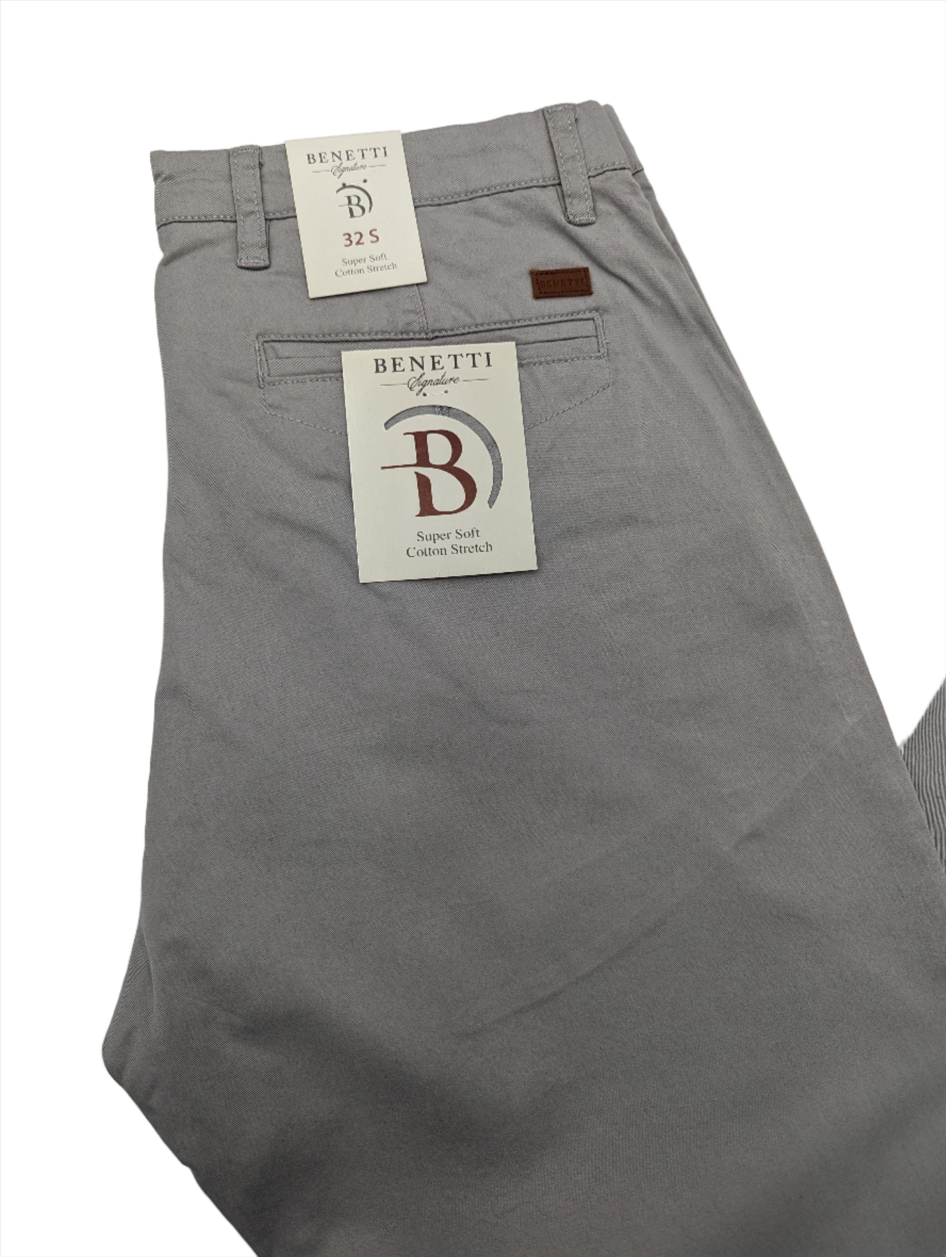 BENETTI Trent Silver Straight Cut Chino SILVER detail view