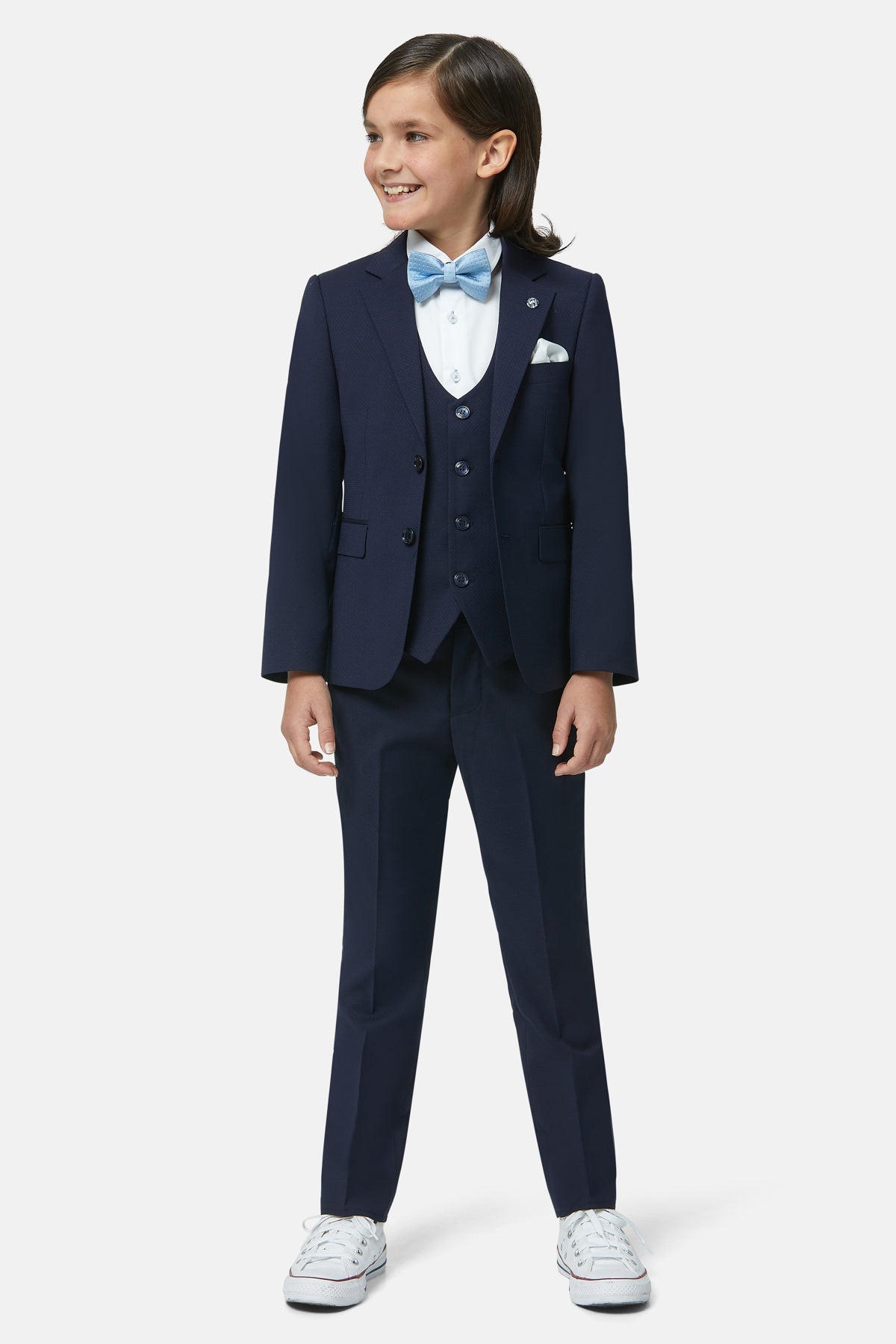 Benetti Boyswear Peter Ink Boys Waistcoat INK detail view