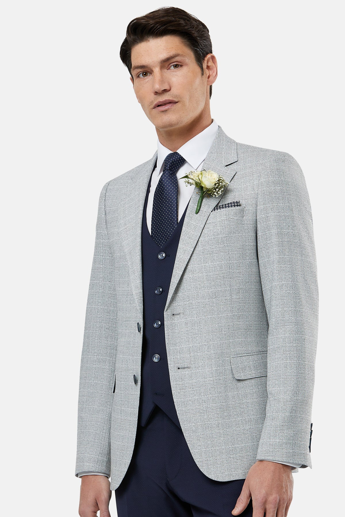 BENETTI Philip Tapered Silver Blazer SILVER detail view