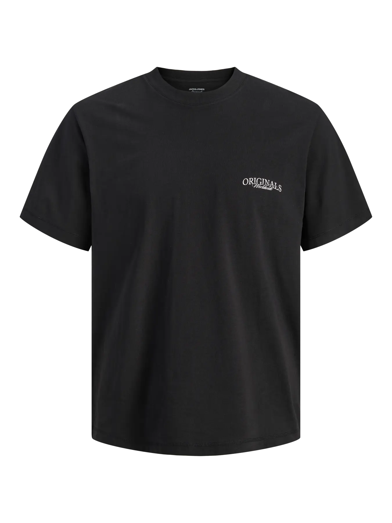 JACK JONES ORIGINALS Catskills Crew Neck T-Shirt-Black Black alternate view
