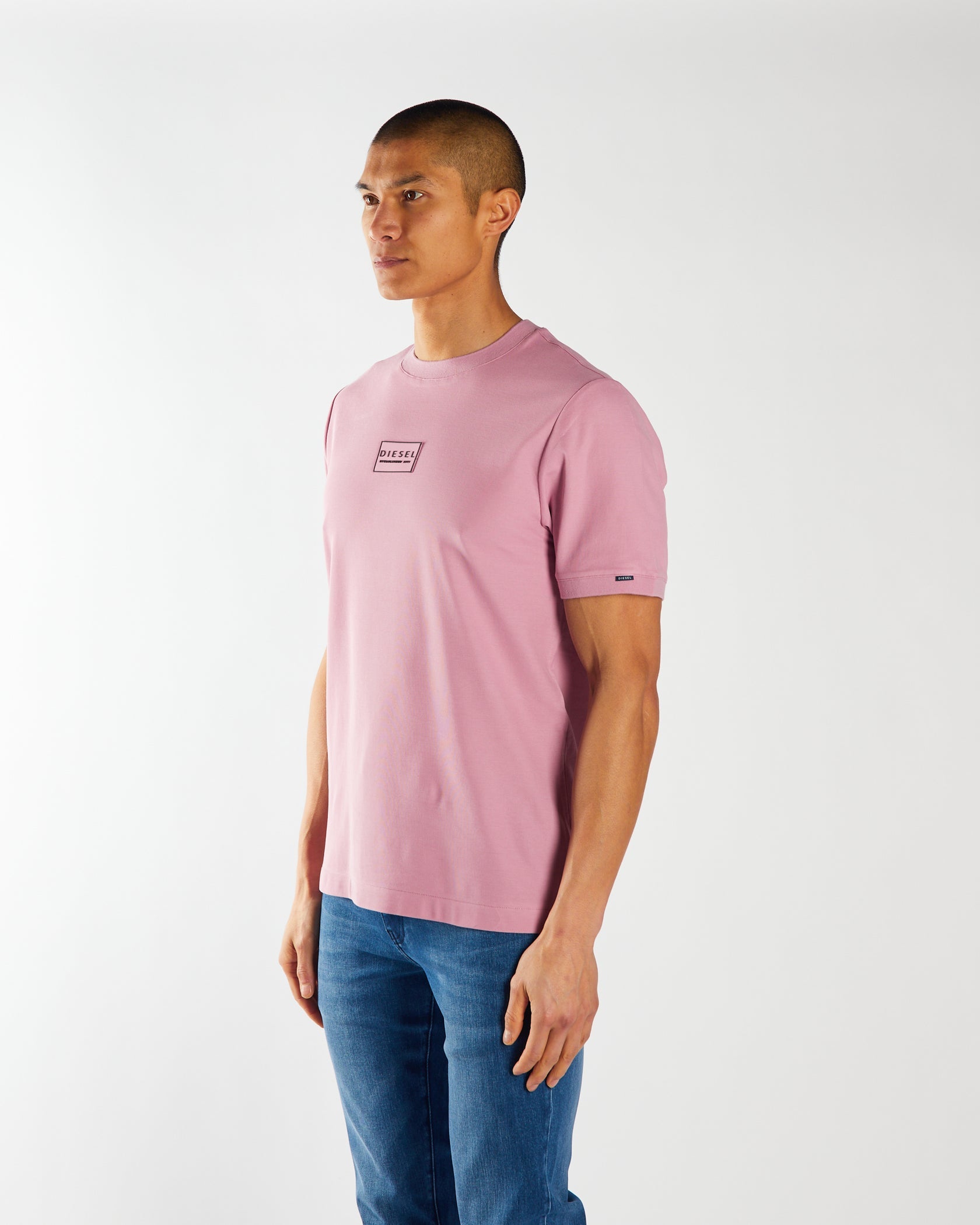 Men's Richard Lilas Pink Tee-Side View