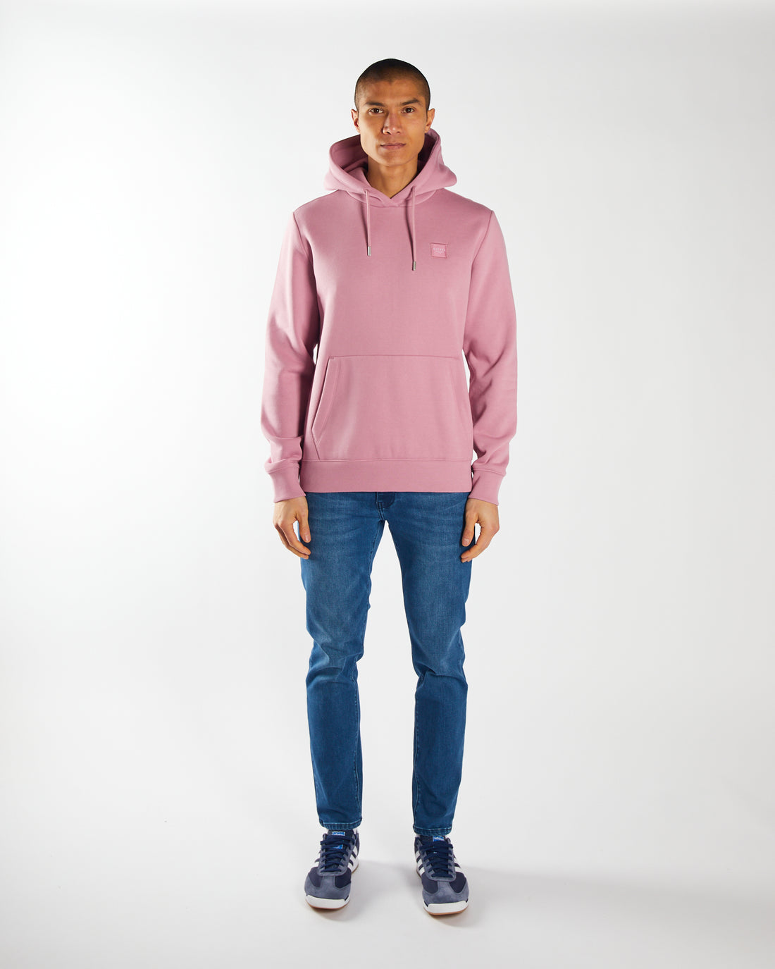 Rory Lilas Pink Hoodie-Full model view