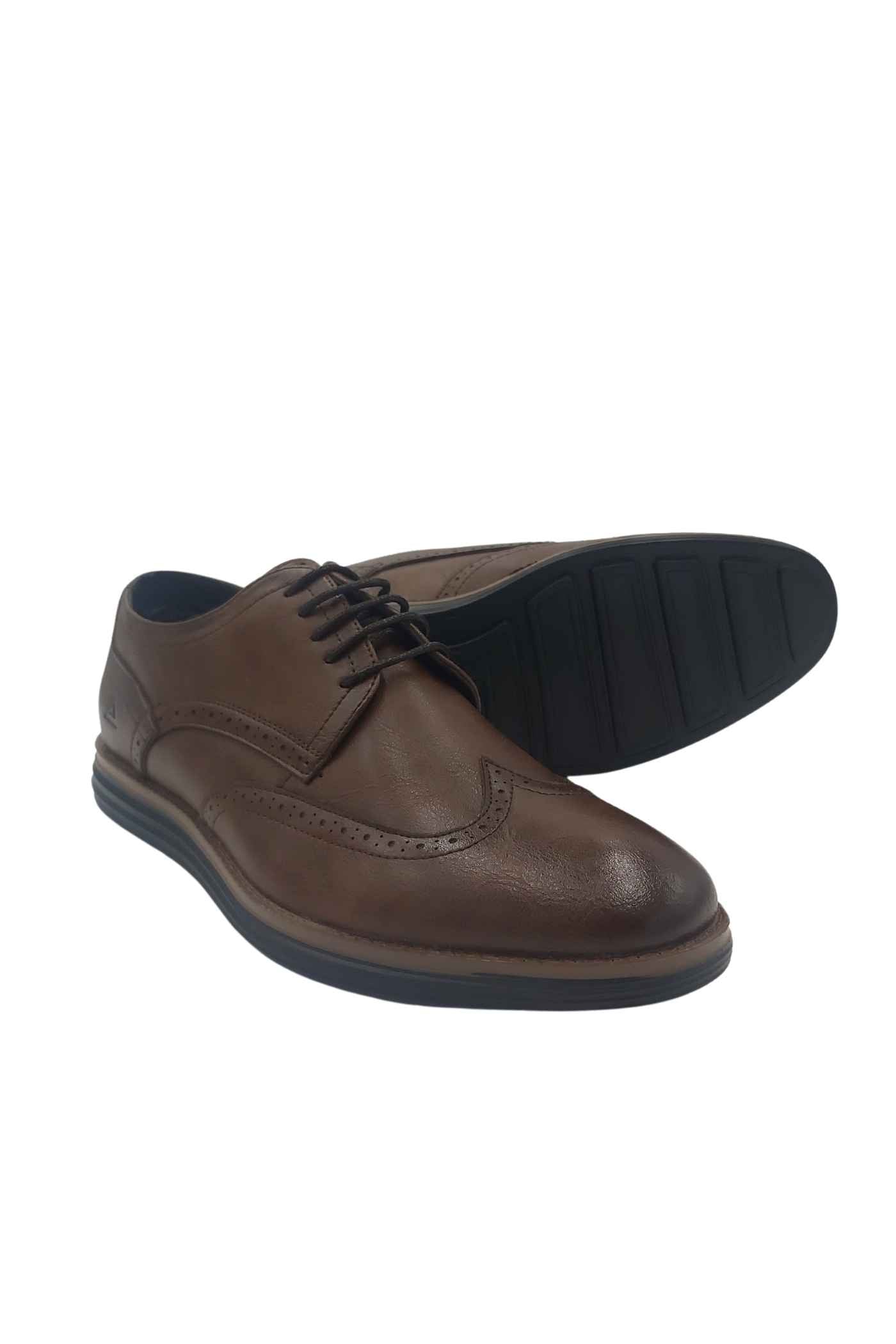 Park & 1st Greenpoint Lace Shoe - Walnut Walnut model front view