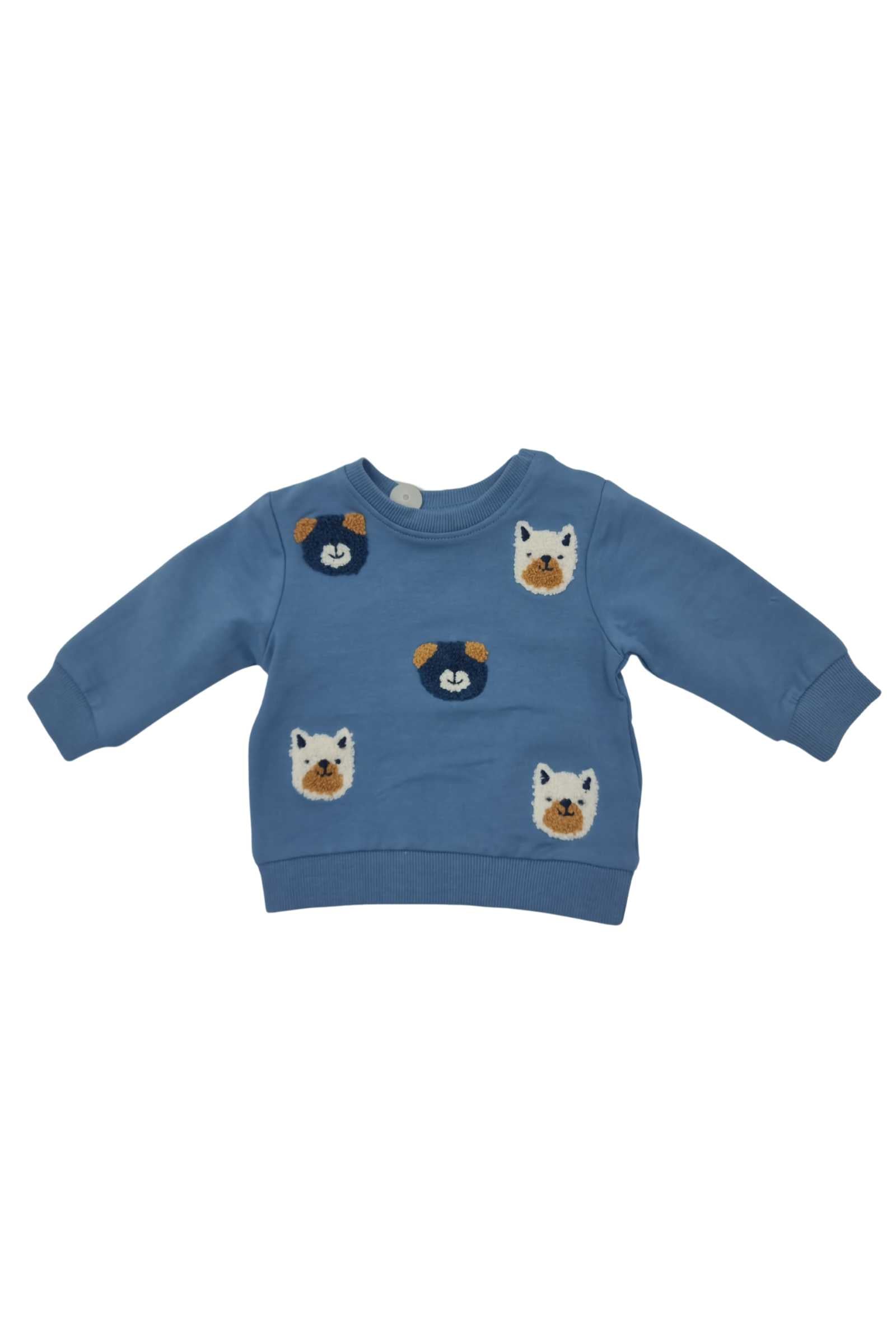 Boys Labor Long Sleeve Sweat-Coronet Blue-Front View