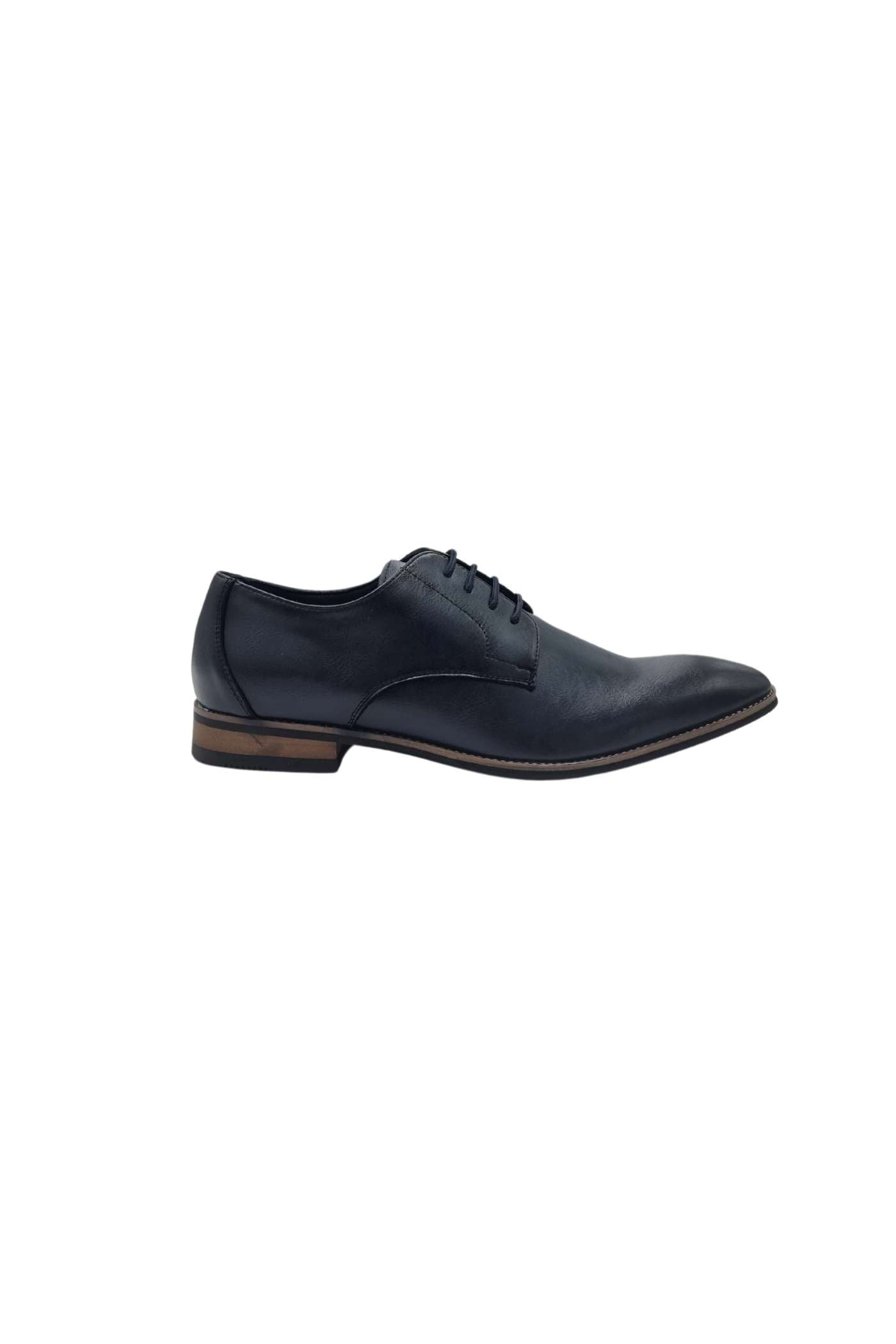 Men's Soho Navy Leather Shoe-Side View