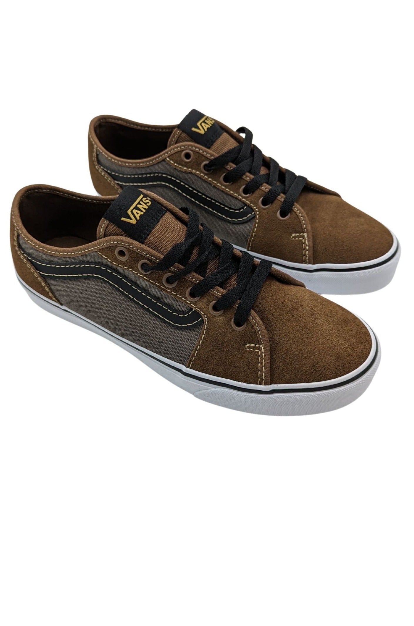 VANS Filmore Decon Brown/White Sneaker Brown/White front view