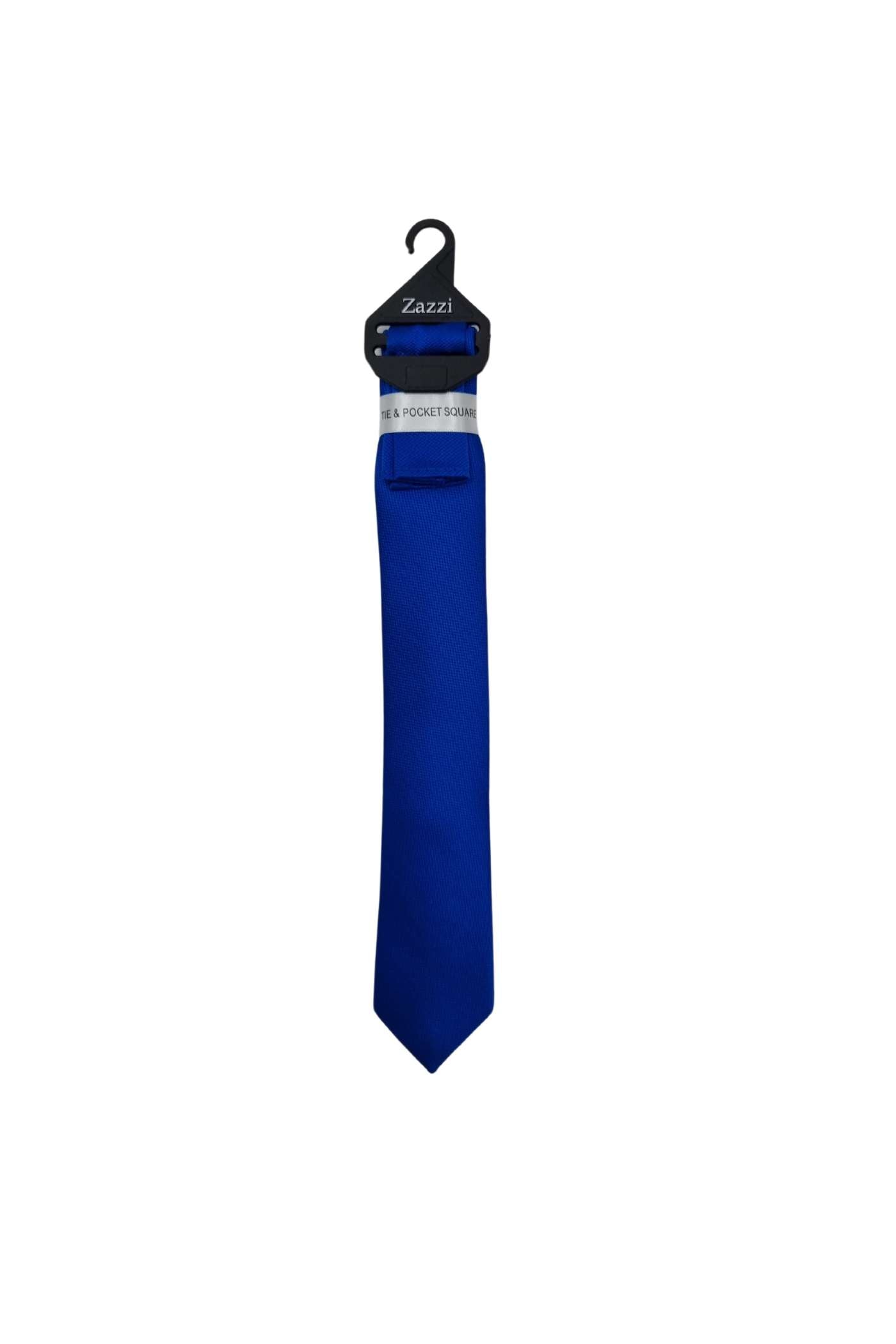 Zazzi Boyswear Kid Boys Royal Blue Tie & Pocket Square ROYAL BLUE front view