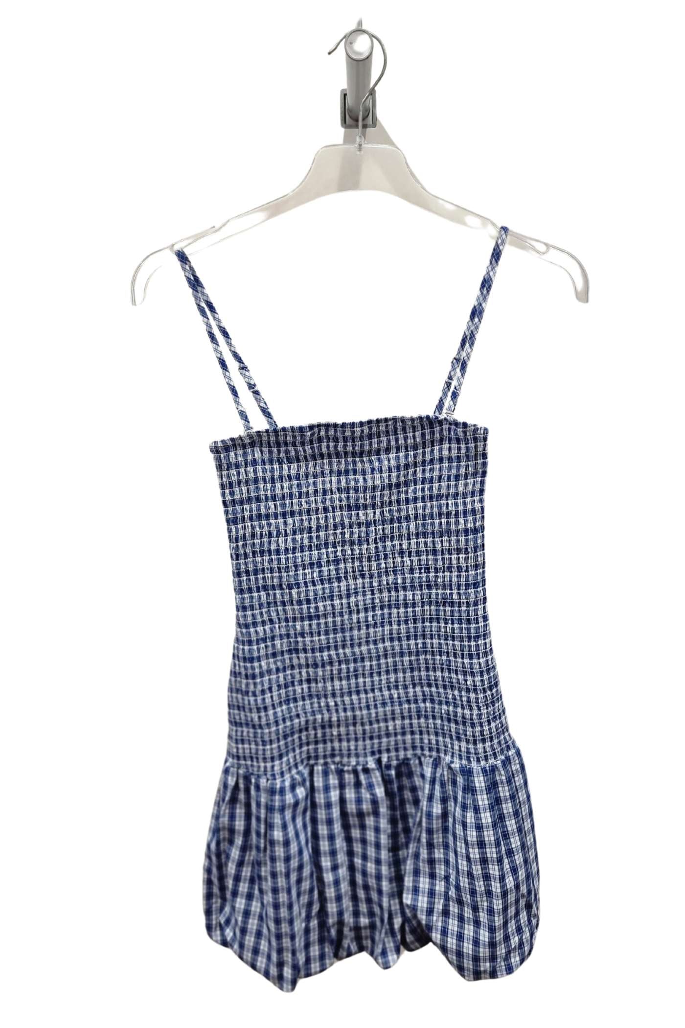 Ladies Blue/White Strappy Dress-Front View