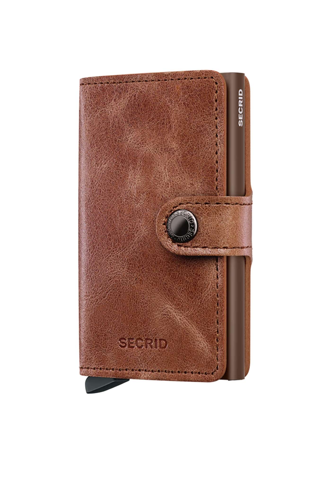 Men's Secrid Vintage Cognac/Brown Miniwallet-Front View