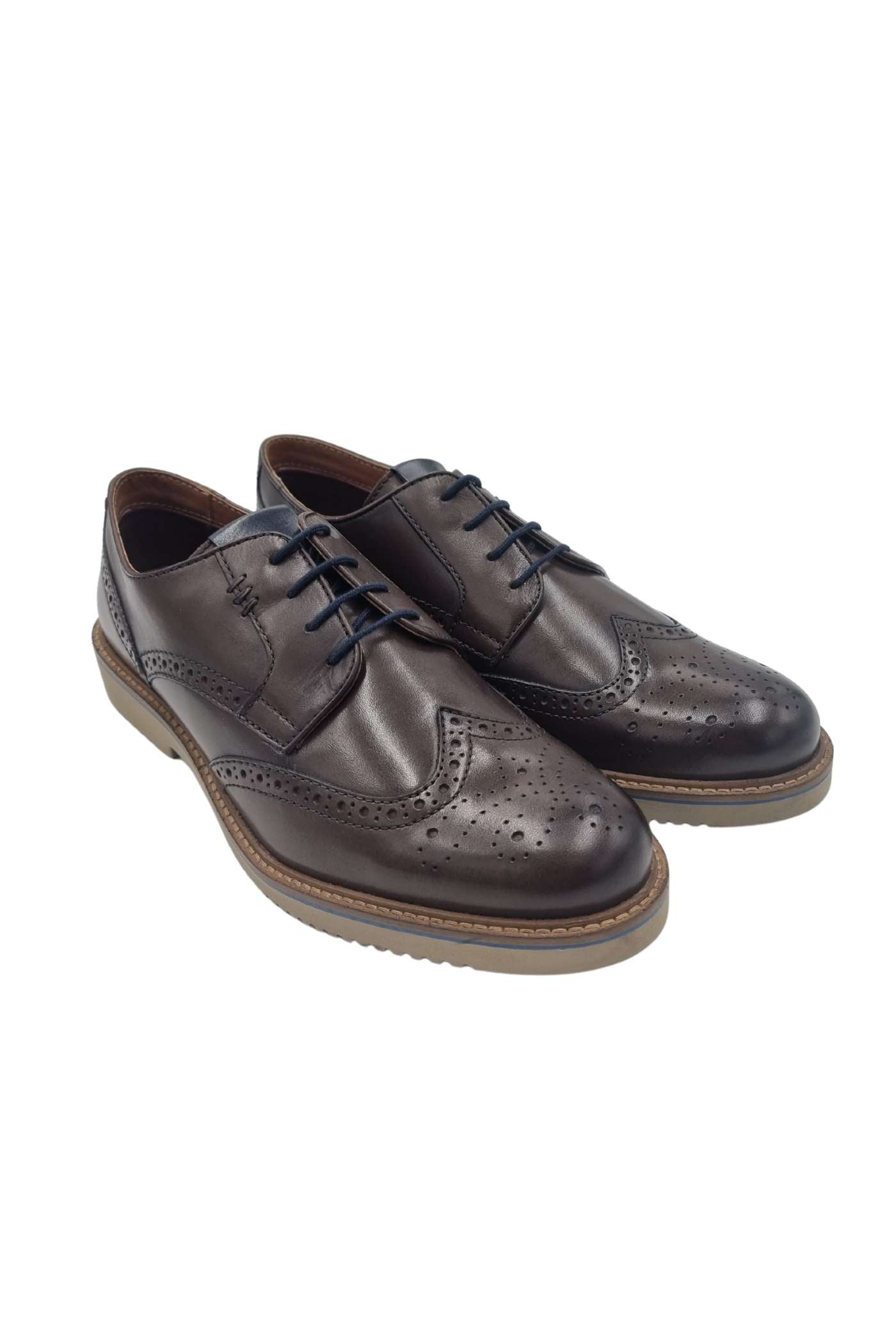 Men's Stan Mahogany Lace Shoes-Both View