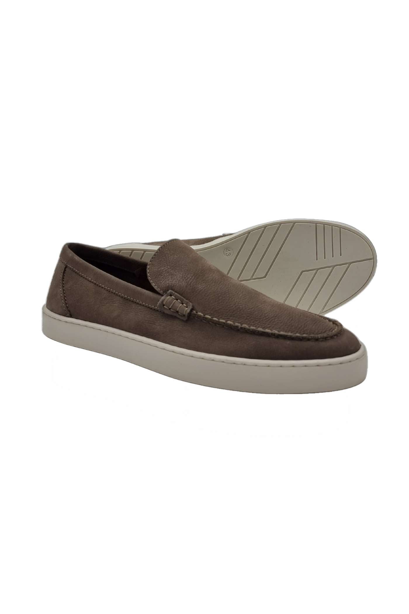 Dubarry Sand Slip On Pebble Shoe Pebble model front view