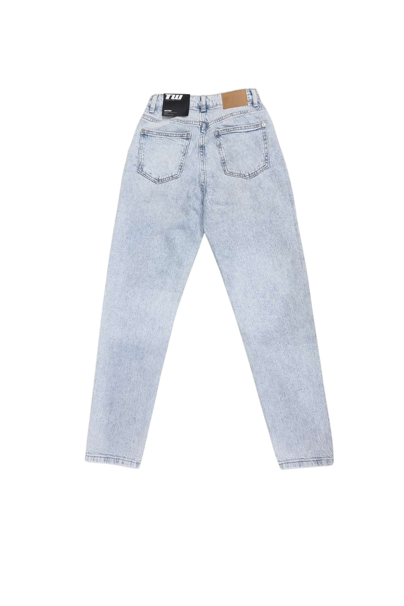 Ladies Blue Mom Jeans-Back View