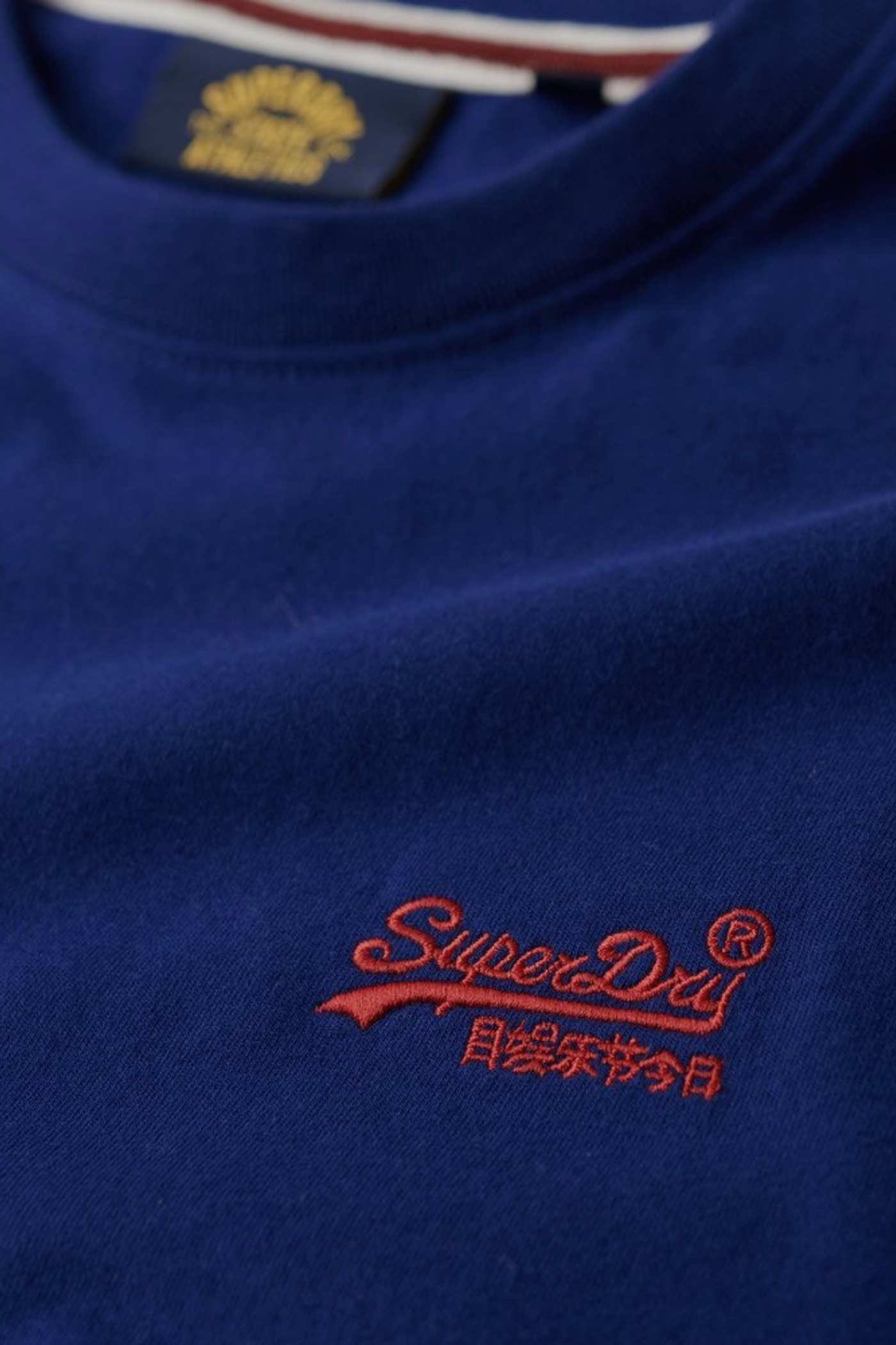 SUPERDRY Essential Logo Emb Tee-Supermarine Navy Supermarine Navy flat front view