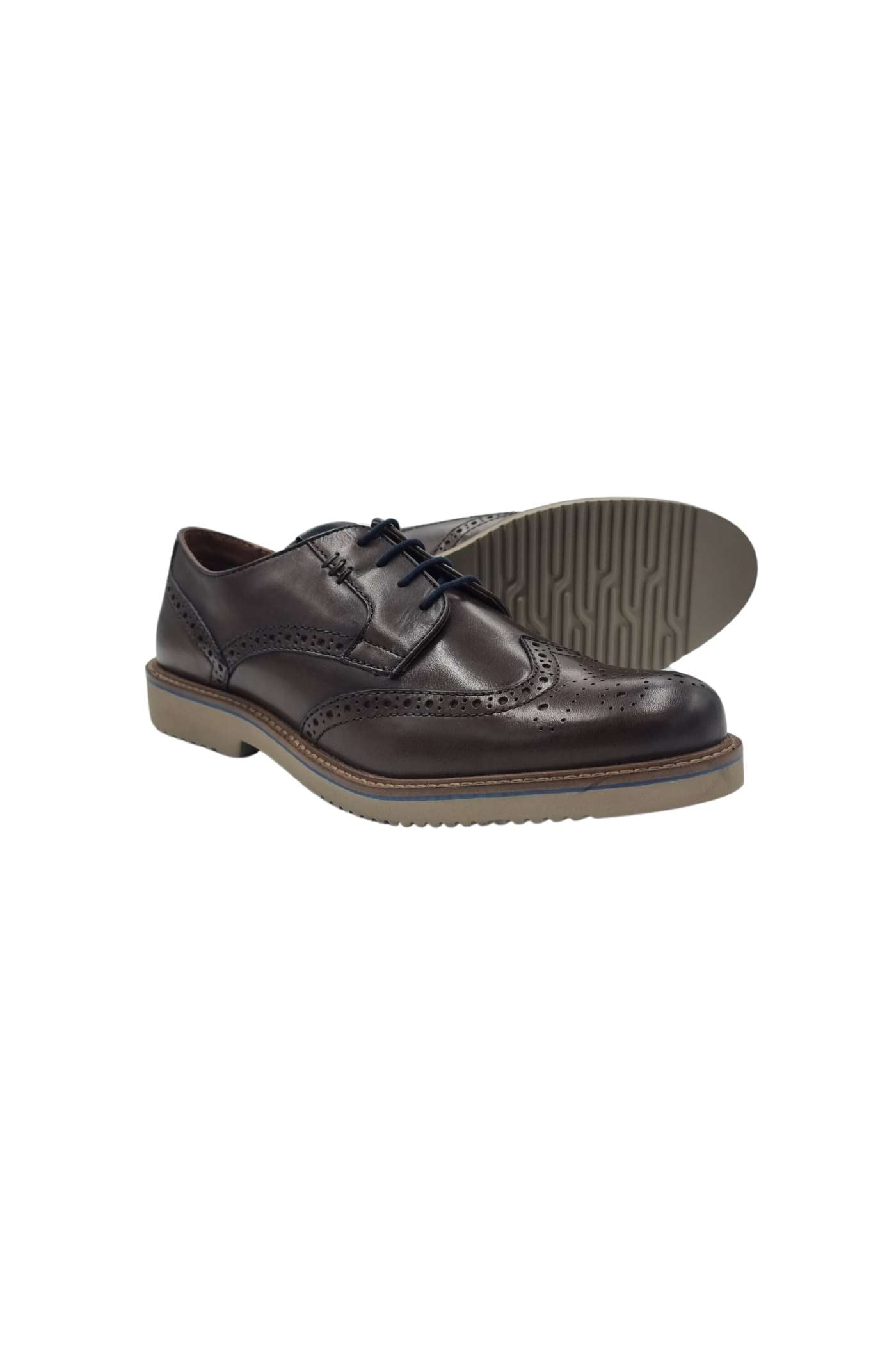 Men's Stan Mahogany Lace Shoes-Sole View