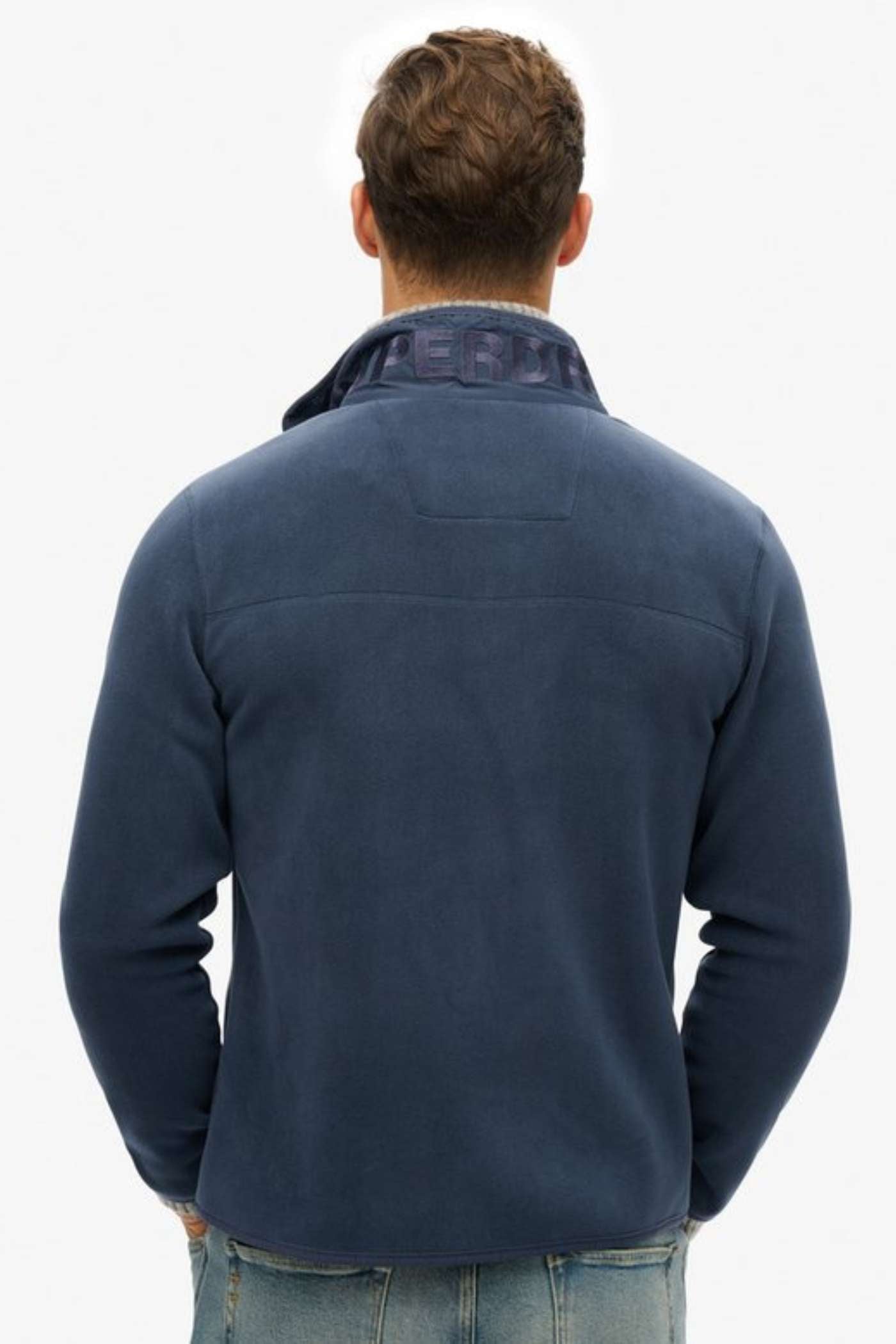 Men's Active Full Zip Fleece-Lauren Navy-Back View