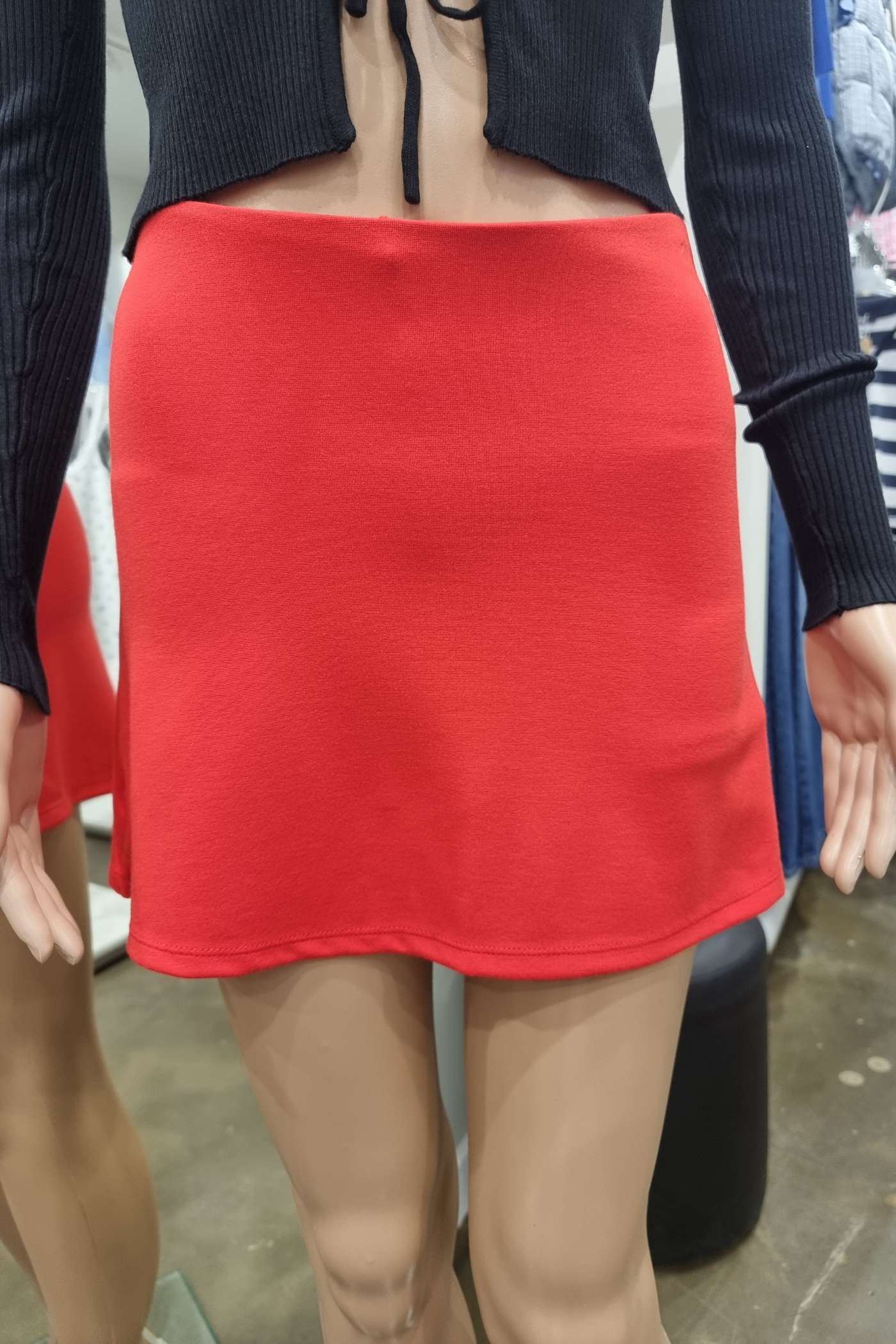 Red Skort-Close Up View