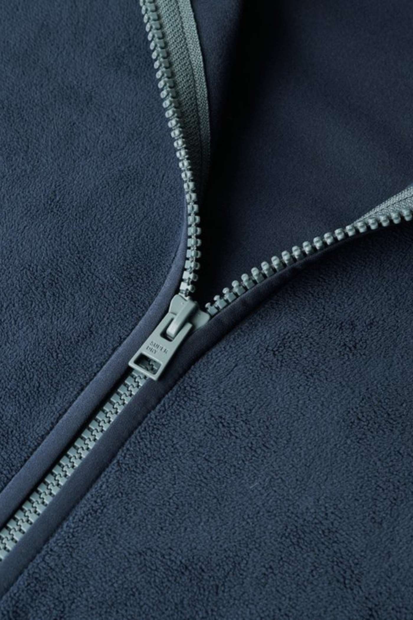 Men's Active Full Zip Fleece-Lauren Navy-Zip Fastening View