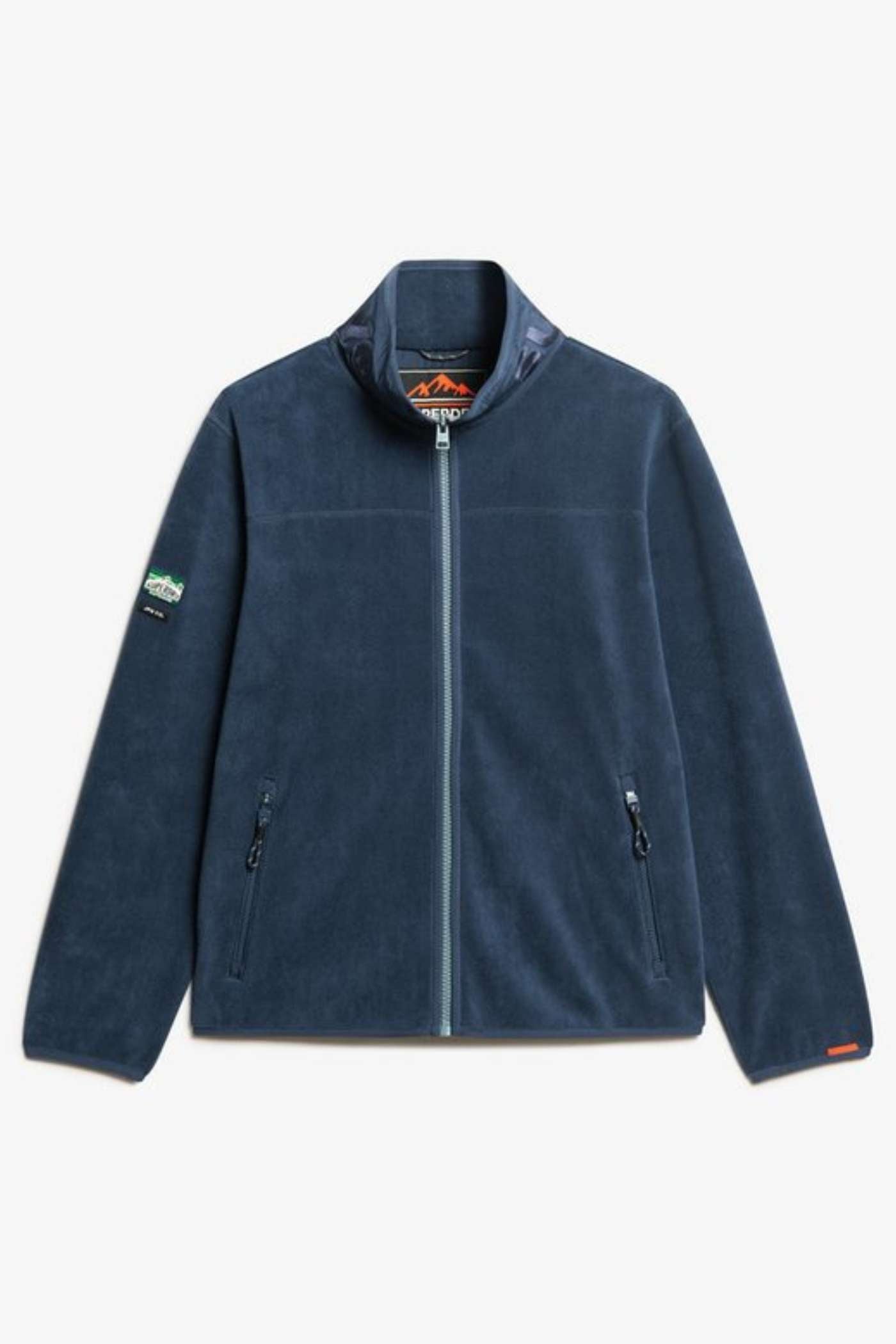 Men's Active Full Zip Fleece-Lauren Navy-Ghost Front View