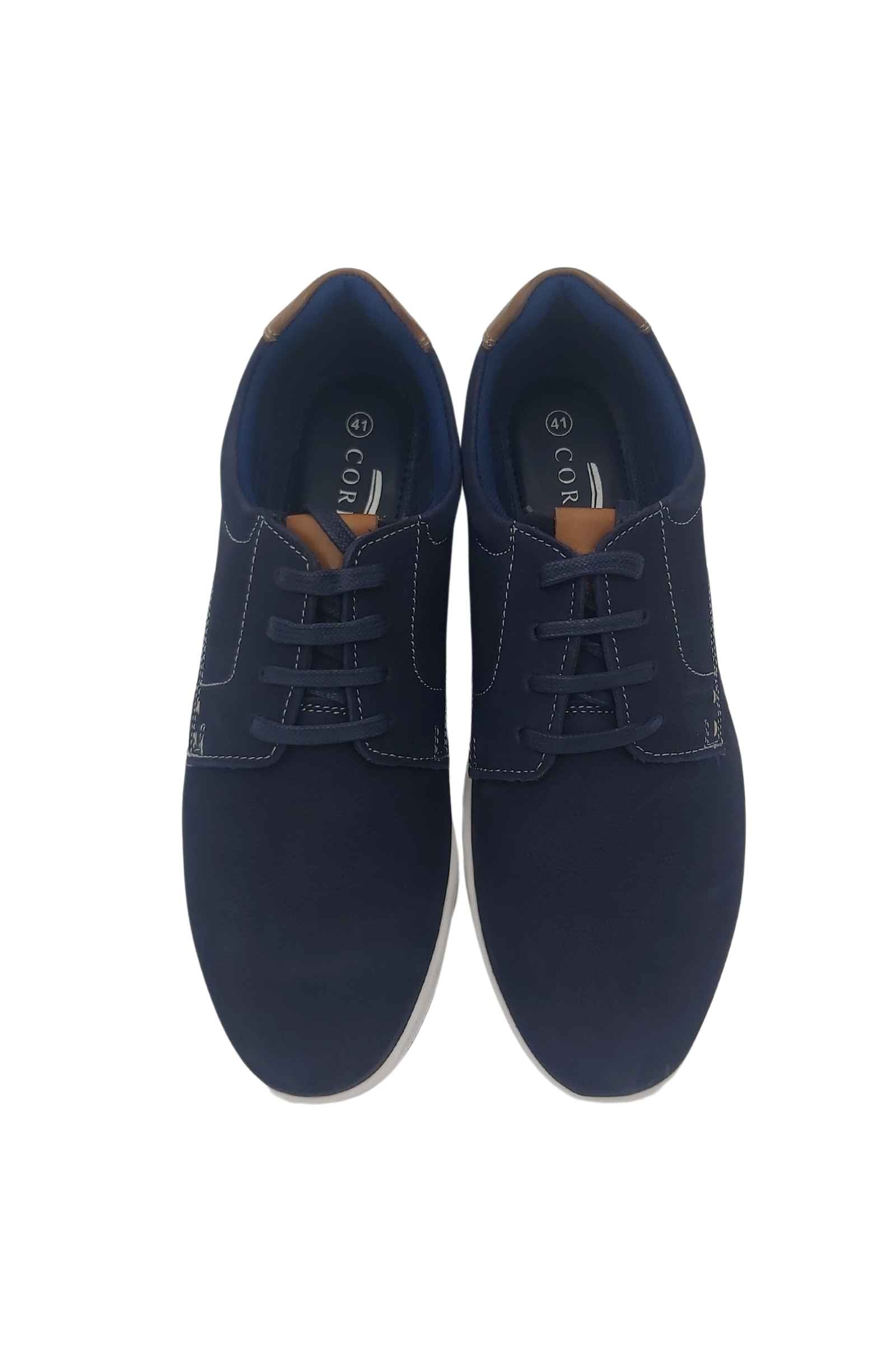 Men's Daly Navy Smart Casual Shoe-Top View