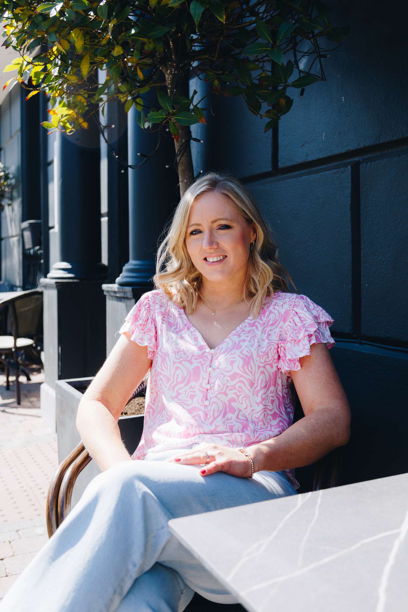 Valerie in Belva Pink Top