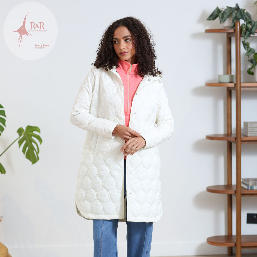RANT & RAVE LADIES Relax & Renew Sabrina Stone Coat Stone front view