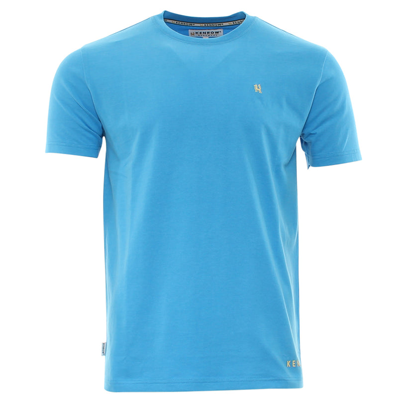 Men's Sam Short Sleeve Blue Tee-Ghost Front View