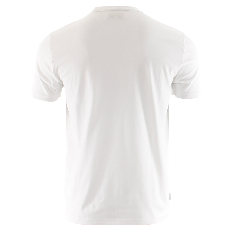 Men's Sam Short Sleeve White Tee-Ghost Back View