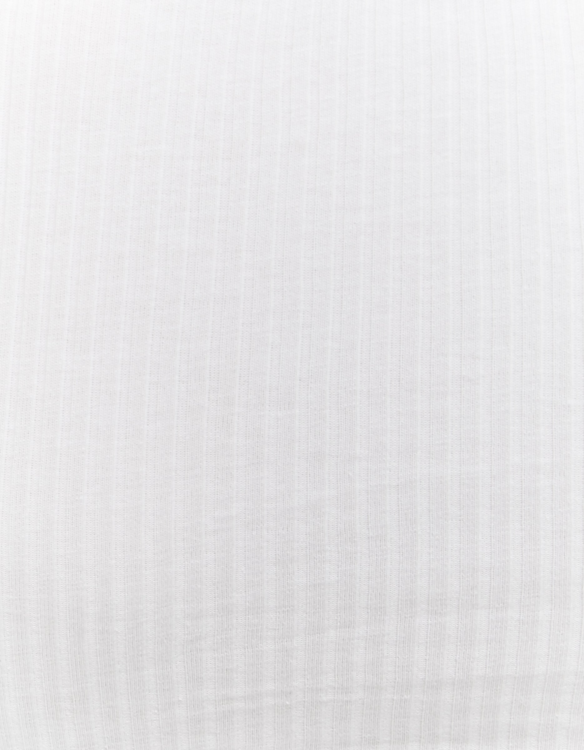 Ladies White Ribbed Basic Bodysuit-Pattern View
