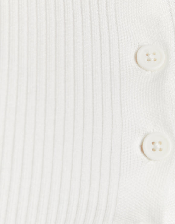 Tally Weijl White Crop Cardigan WHITE flat front view
