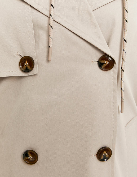 Tally Weijl Long Beige Trench Coat Beige side view