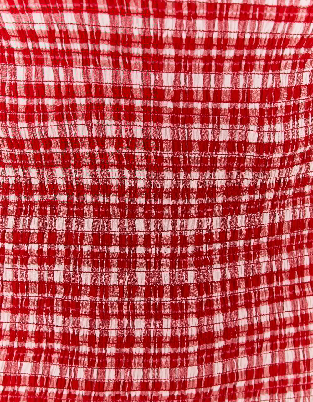 Ladies Red & White Dress With Vichy Print Mini Dress-Pattern View