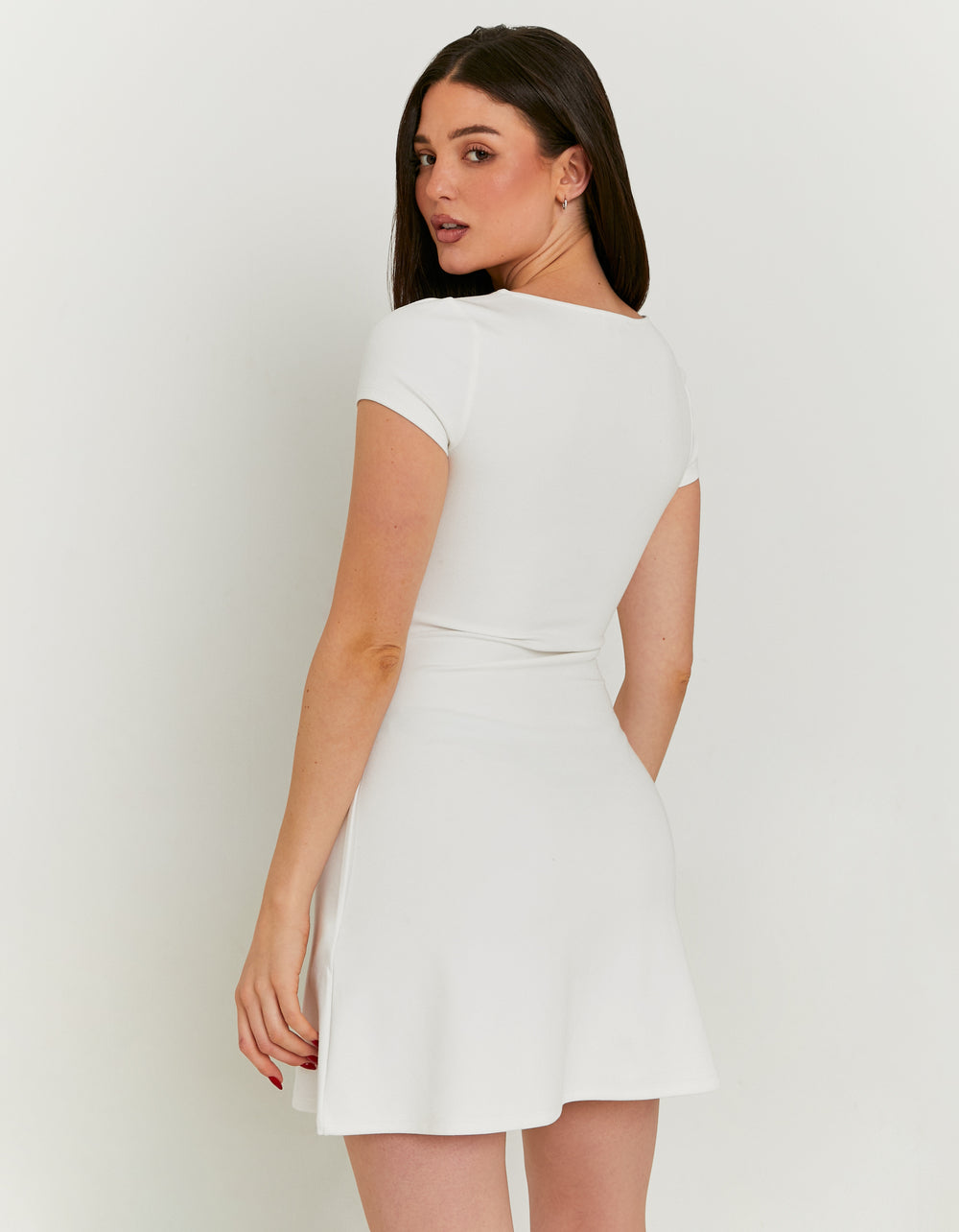 White Basic Mini Dress