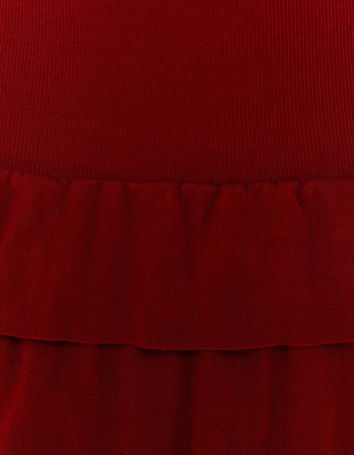 Tally Weijl Red Knitted Mini Dress With Ruffles RED flat front view