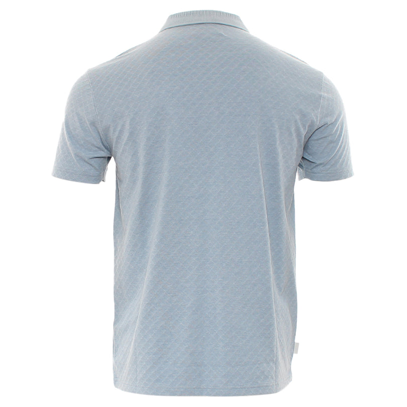 Men's Seth Denim Colour Polo Shirt-Back View