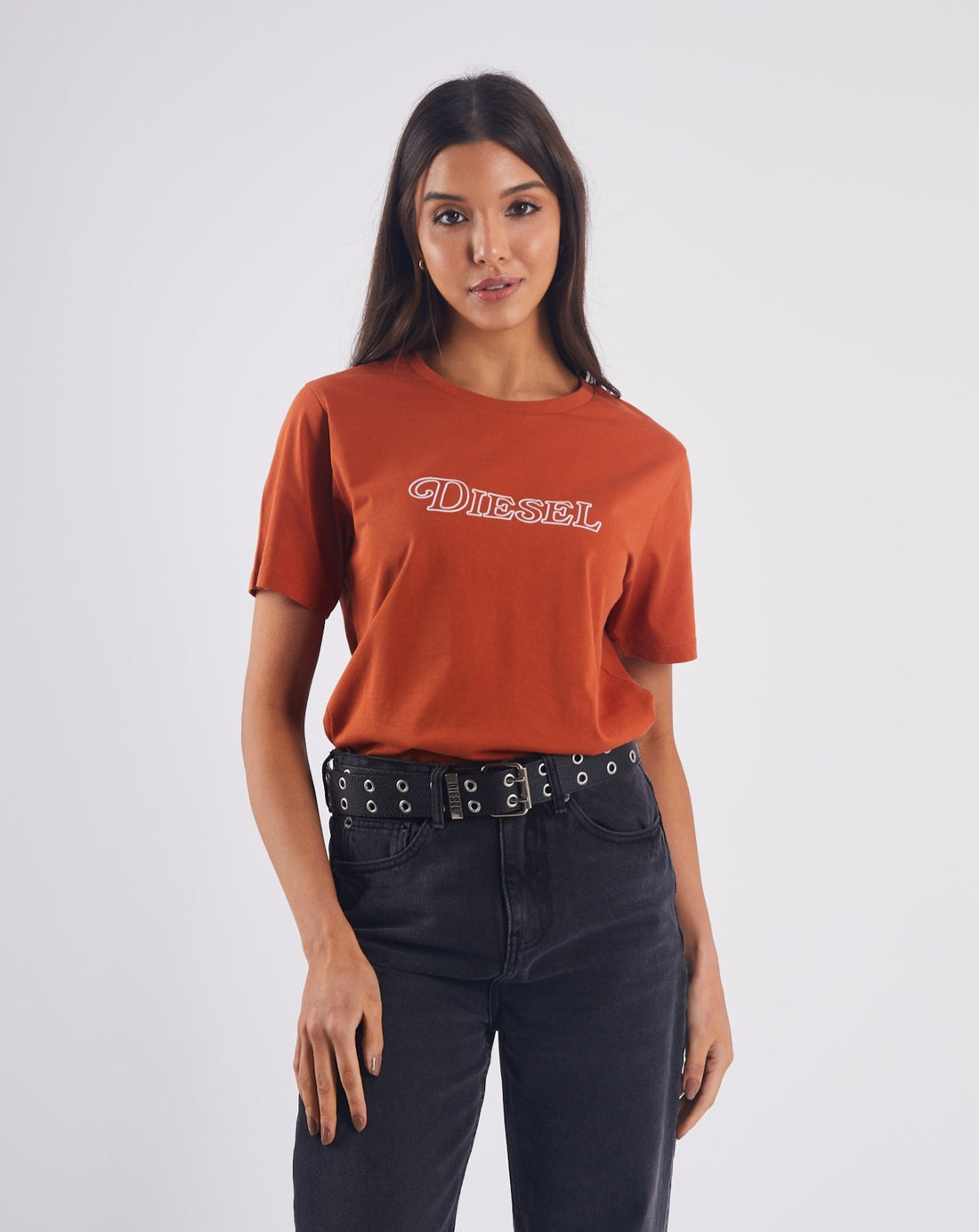 Ladies Sharon T-Shirt - Cinnamon Orange-Front View