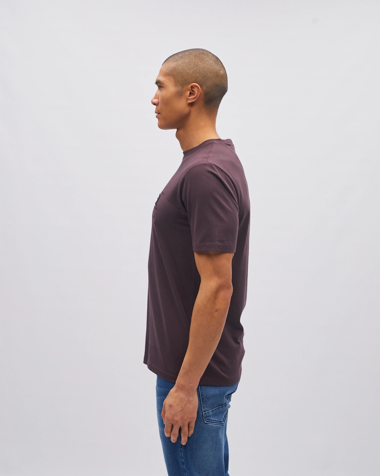 Diesel Shay Dark Prune Tee Dark Prune detail view