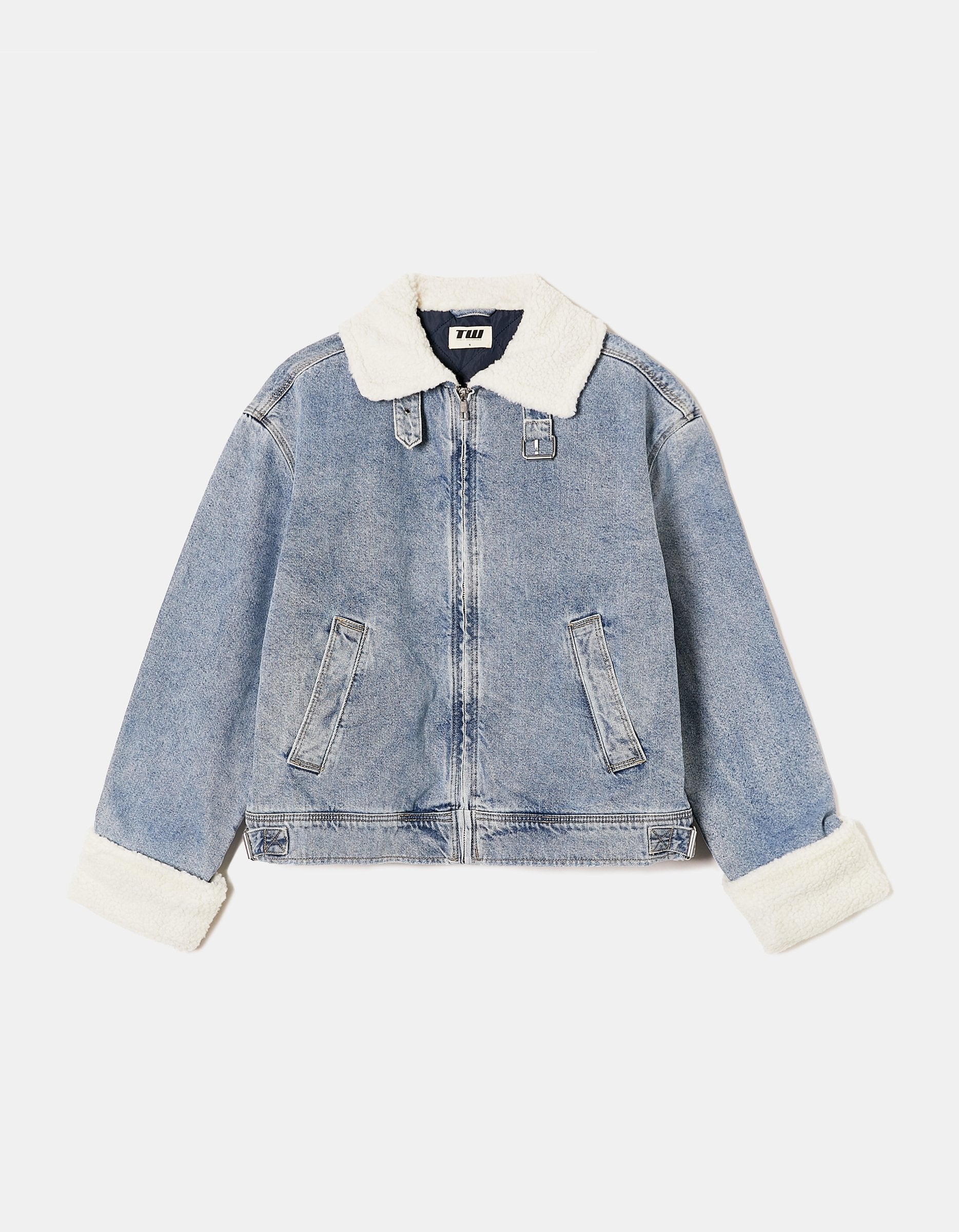 Tally Weijl Denim Jacket With Shearling Details BLUE detail view