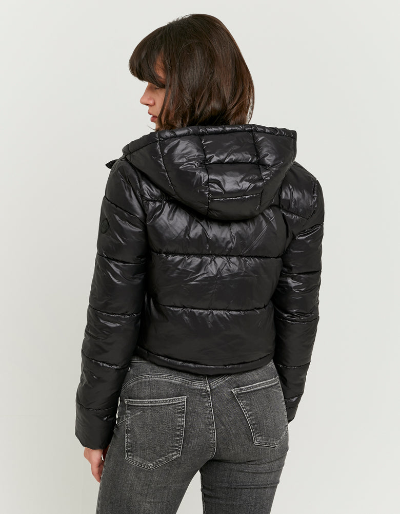 Tally Weijl Black Cropped Padded Jacket Black detail view