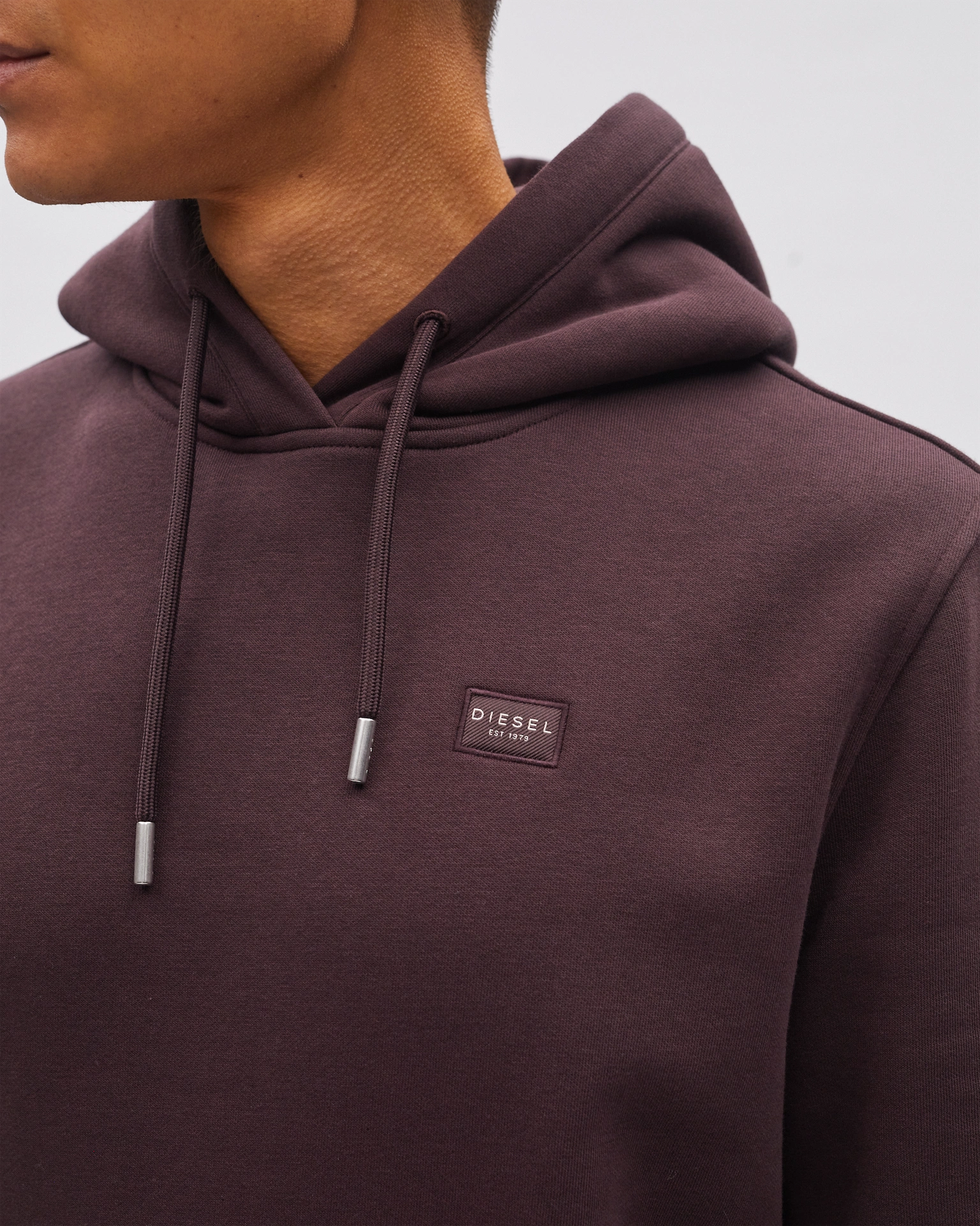 Diesel Slater Dark Prune Hoodie Dark Prune flat front view