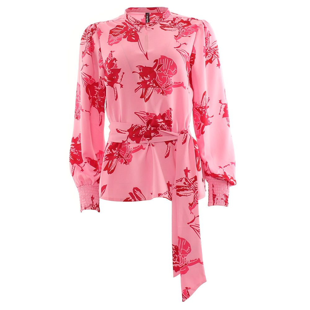 Ladies Sloan Pink Top-Ghost Front View