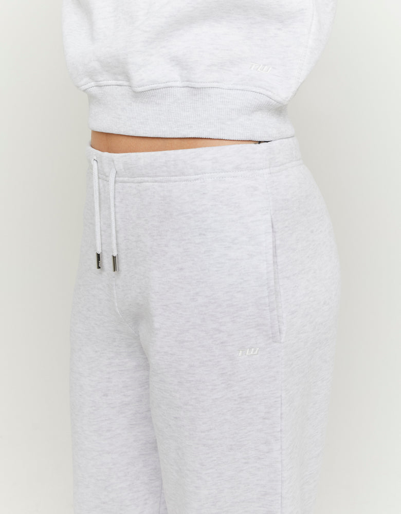 Ladies Grey Regular Jogger-Waist View
