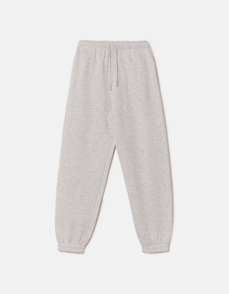 Ladies Grey Regular Jogger-Ghost Front View