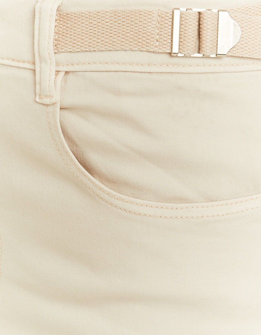 Off White High Waist Wide Leg Trousers