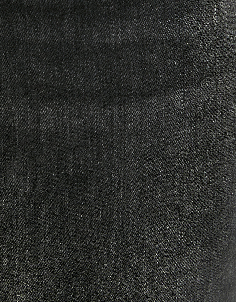 Ladies Low Waist Black Bootcut Jeans-Closer View of the Jeans.