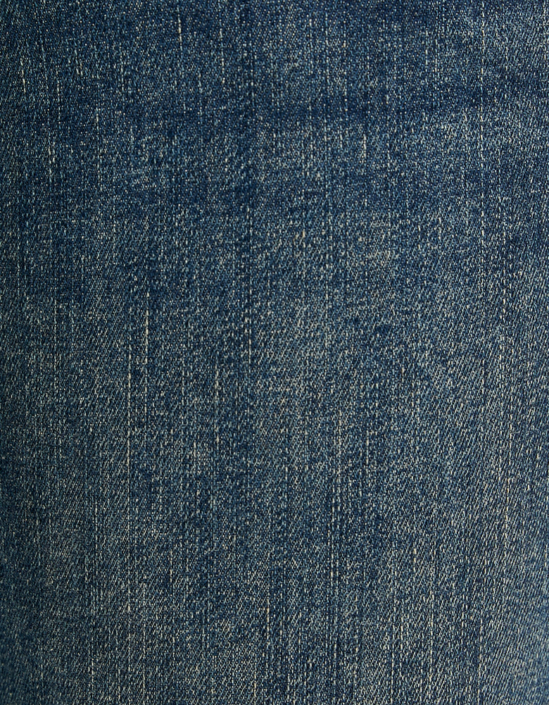 Ladies Low-Waist Blue Bootsut Jeans-Patter View