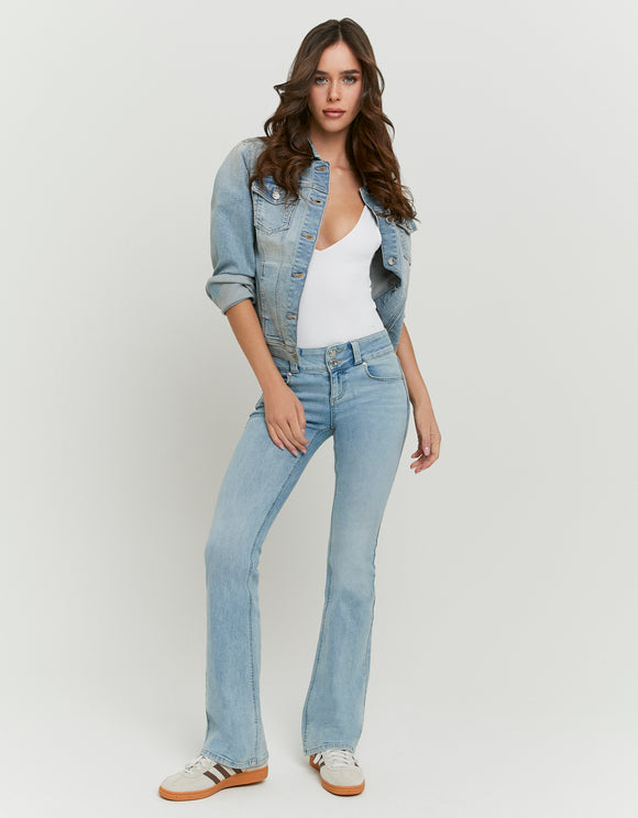Tally Weijl Low Waist Bootcut Blue Jeans Blue front view