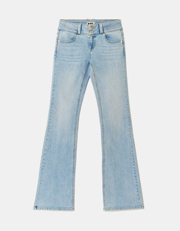 Tally Weijl Low Waist Bootcut Blue Jeans Blue back view