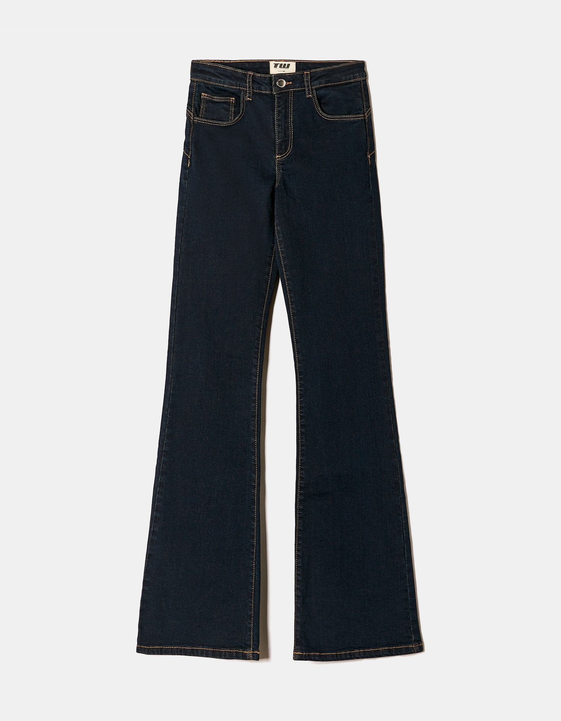 Tally Weijl Mid Waist Push Up Flare Jeans BLUE side view