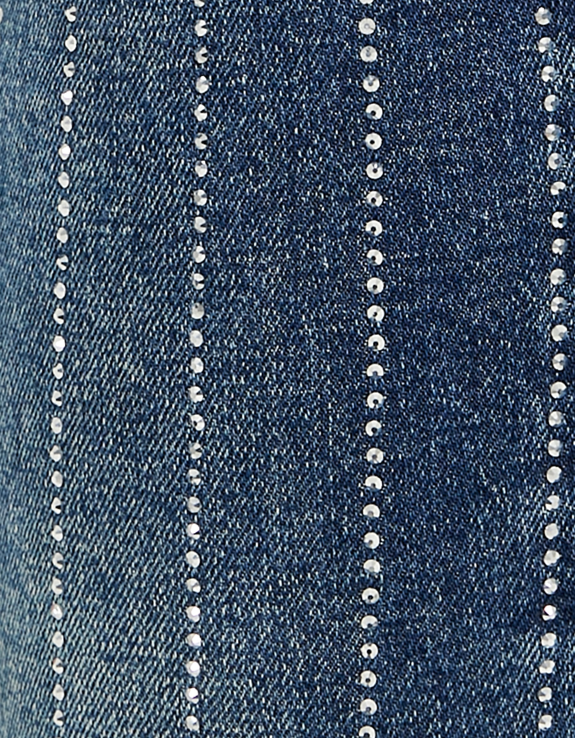 Tally Weijl High Waist Comfort Stretch Flare Jeans With Strass BLUE flat front view